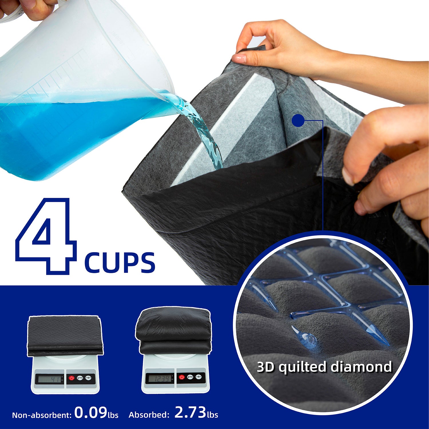 PETMARVEL Disposable Charcoal Puppy Pads Odor Control 24x24 Inches - DropOnline.co