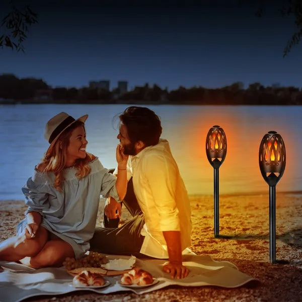 LED Flame Speakers Torch Wireless Speaker Waterproof Stereo Bass Speaker Outdoor Light-Up Speaker Atmosphere LED Flickers Night Light Patio Stake Lights Lantern For Party Camping - DropOnline.co