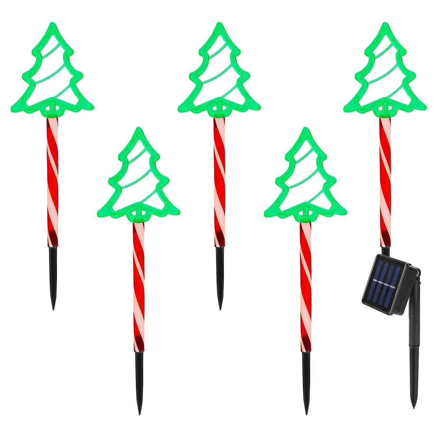 Christmas Outdoor Pathway Lights - 5 Pack LED Stake Lights with 8 Modes IP44 Waterproof - DropOnline.co