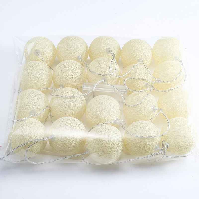 LED Cotton Ball String Lights - Festoon Ornamental Lamp for Christmas & Parties - DropOnline.co