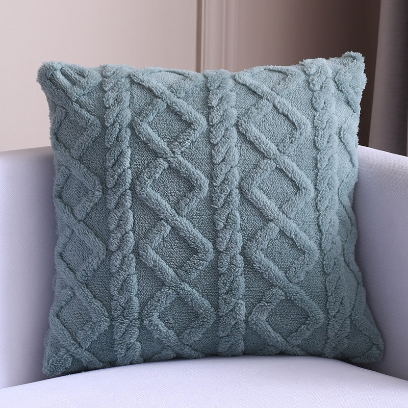 New Style Household Nordic Plain Cushion Cover Plush Warp Knitting - DropOnline.co