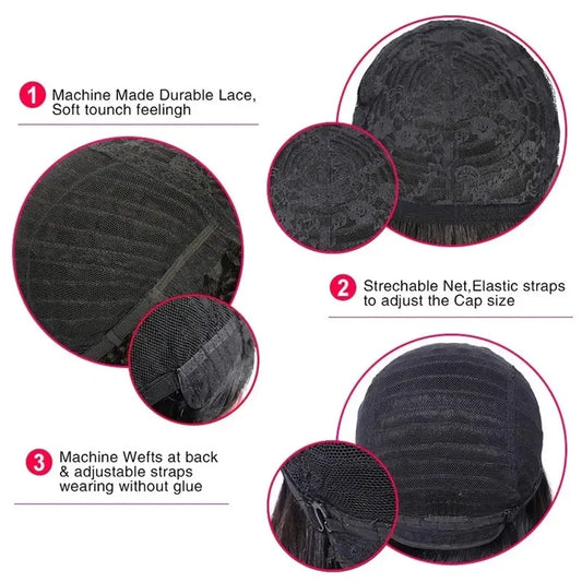 Short 6-inch Non-toxic Wig For Human Hair, Short Wig For Remy Hair, Fairy Wig, Woman Wig. - DropOnline.co