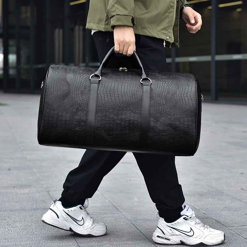 Men's Crocodile Pattern Travel Bag | Outdoor Sports Backpack