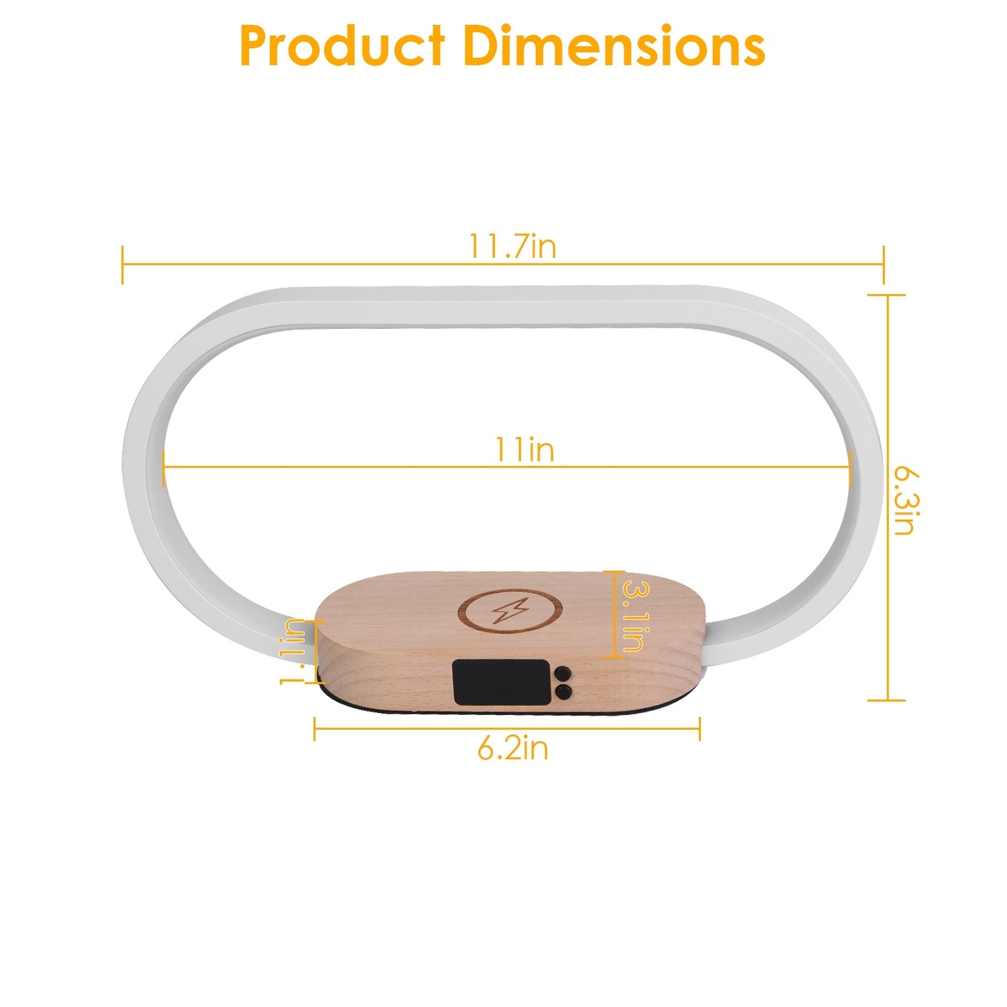 1 Set Bedside Table Lamp Touch Control Lamp With Clock Wireless Charging LED Desk Lamp Dimmable Nightstand Reading Lamp - DropOnline.co