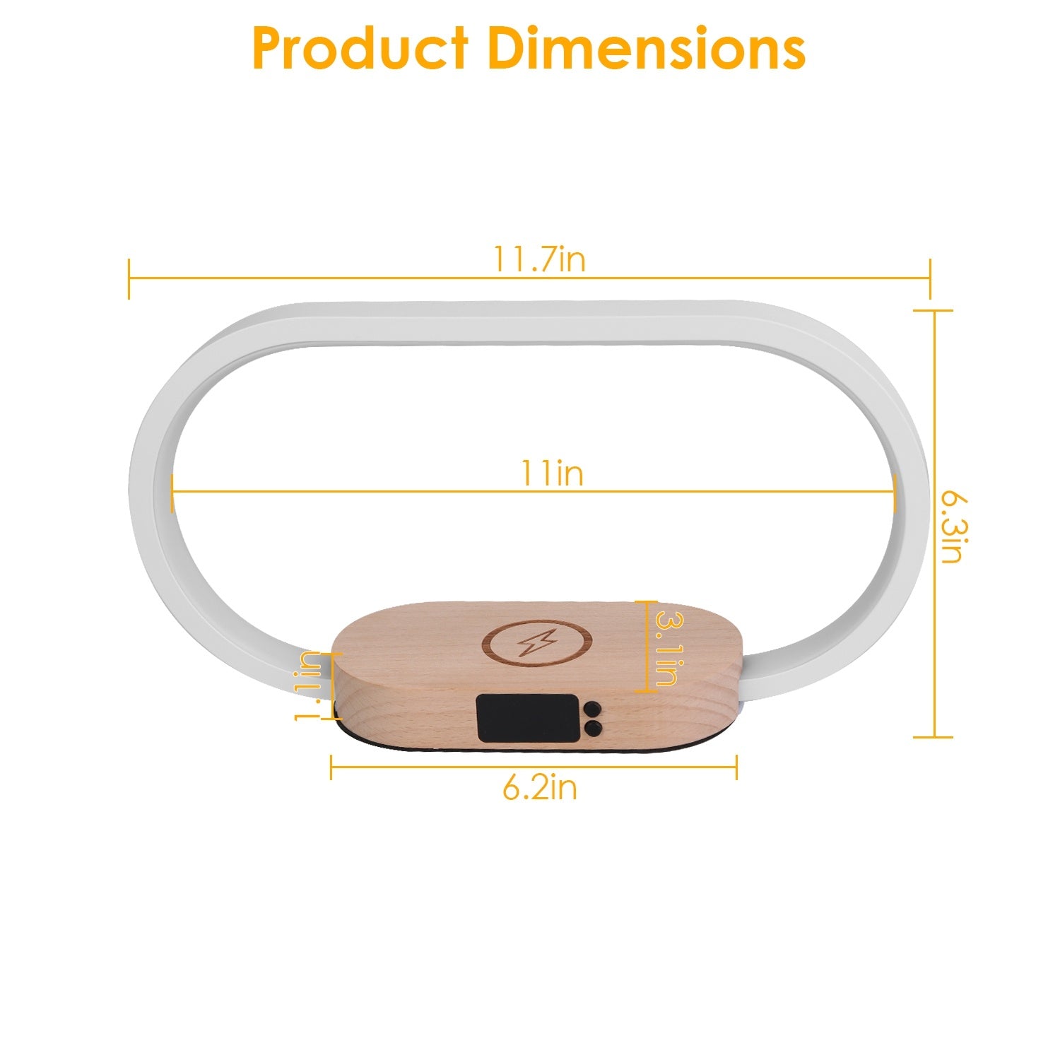 1 Set Bedside Table Lamp Touch Control Lamp With Clock Wireless Charging LED Desk Lamp Dimmable Nightstand Reading Lamp - DropOnline.co