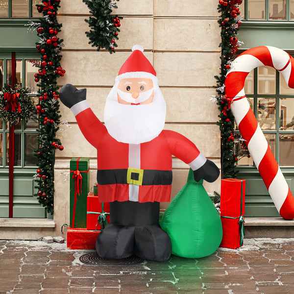6ft Gift Santa Claus - 4 LED Lights Christmas Inflatable Decoration - DropOnline.co