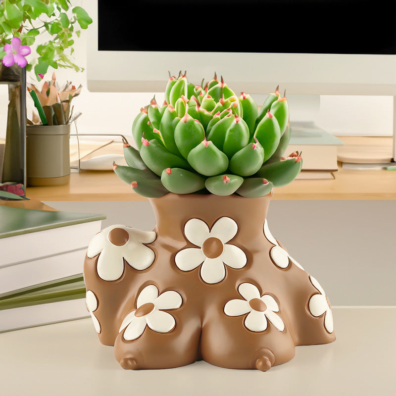 Creative Resin Body Art Flowerpot Home Home Decor - DropOnline.co