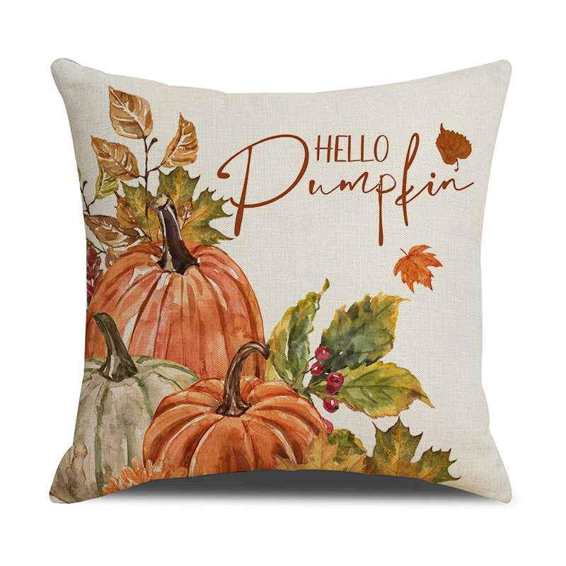 Thanksgiving Pillow Cover Pumpkin Decoration Cushion Cover - DropOnline.co