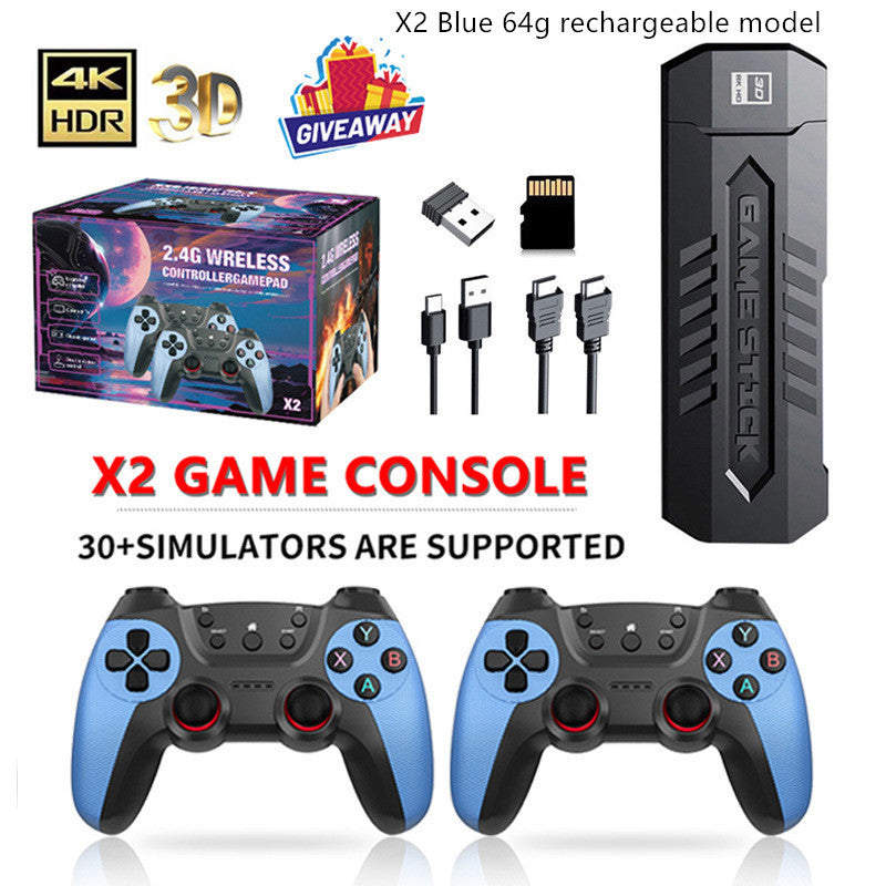 X2 Blue Game Console 4K Double Connection Battle Wireless - DropOnline.co