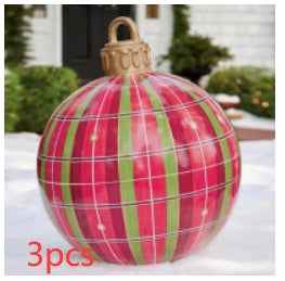 Giant Inflatable Christmas Ball 60cm - PVC Outdoor Ornament Decoration for Tree & Yard - DropOnline.co
