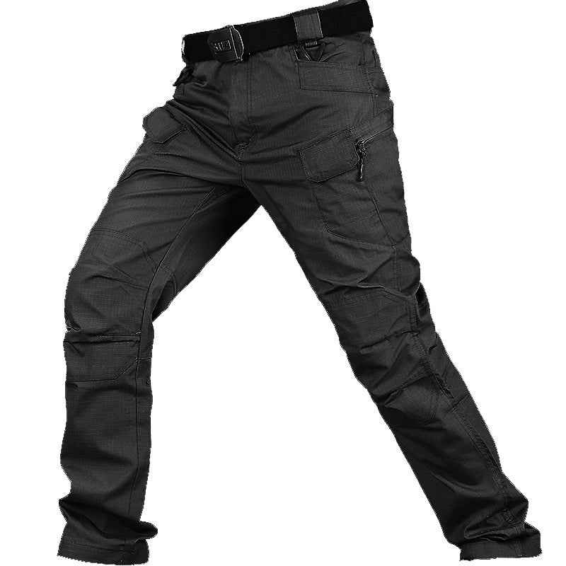 Men's Large Pocket Stitching Trousers - Loose Fit Tapered Pants