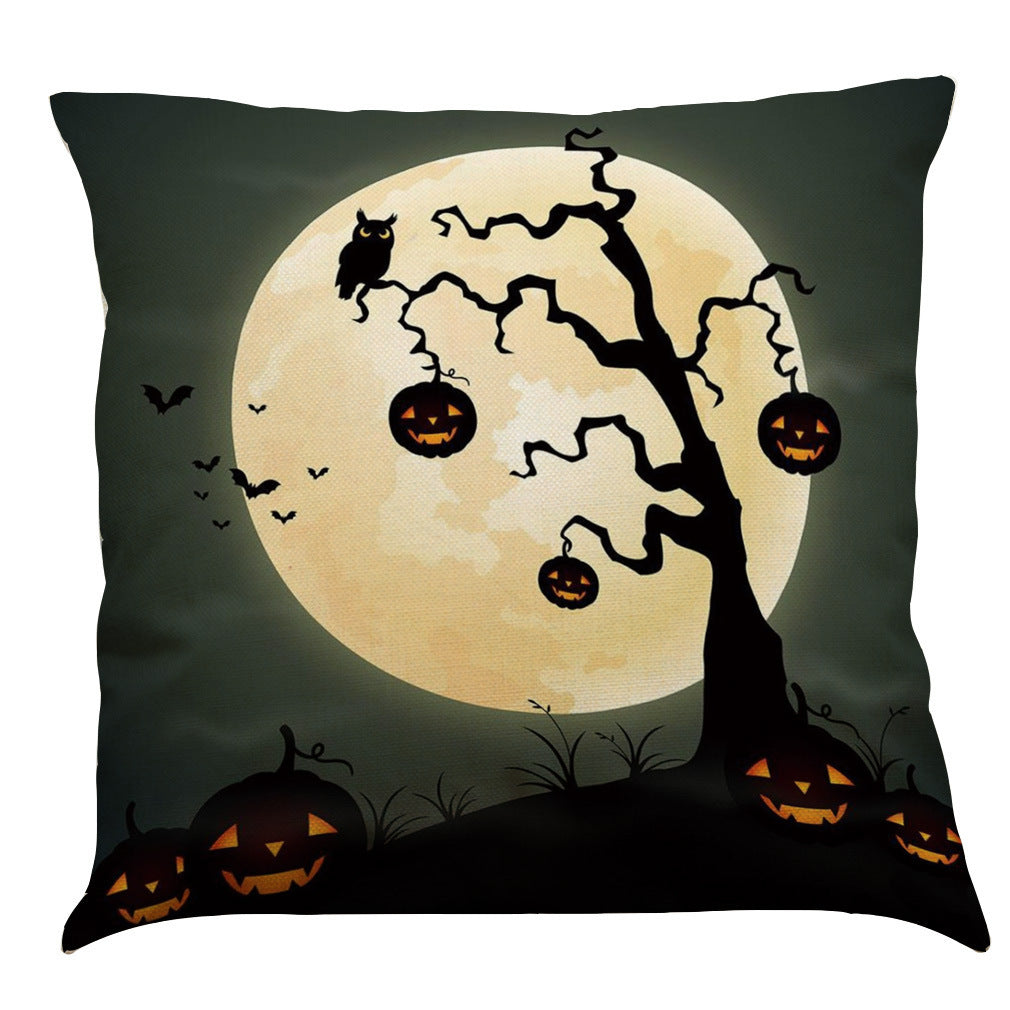 Halloween Cotton Linen Sofa Car Cushion Pillowcase - DropOnline.co