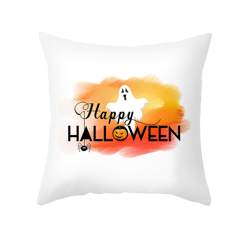 Halloween Pumpkin Letter Fleece Cushion Cover - DropOnline.co