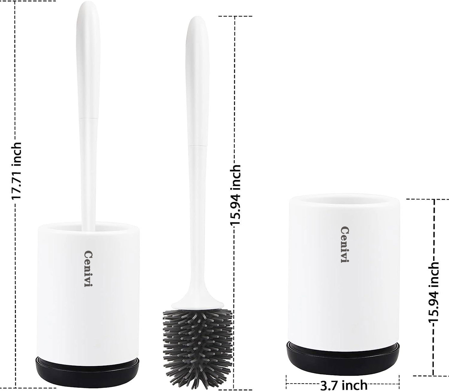 Non-stick Hair Soft Plastic Brush Head Toilet - DropOnline.co