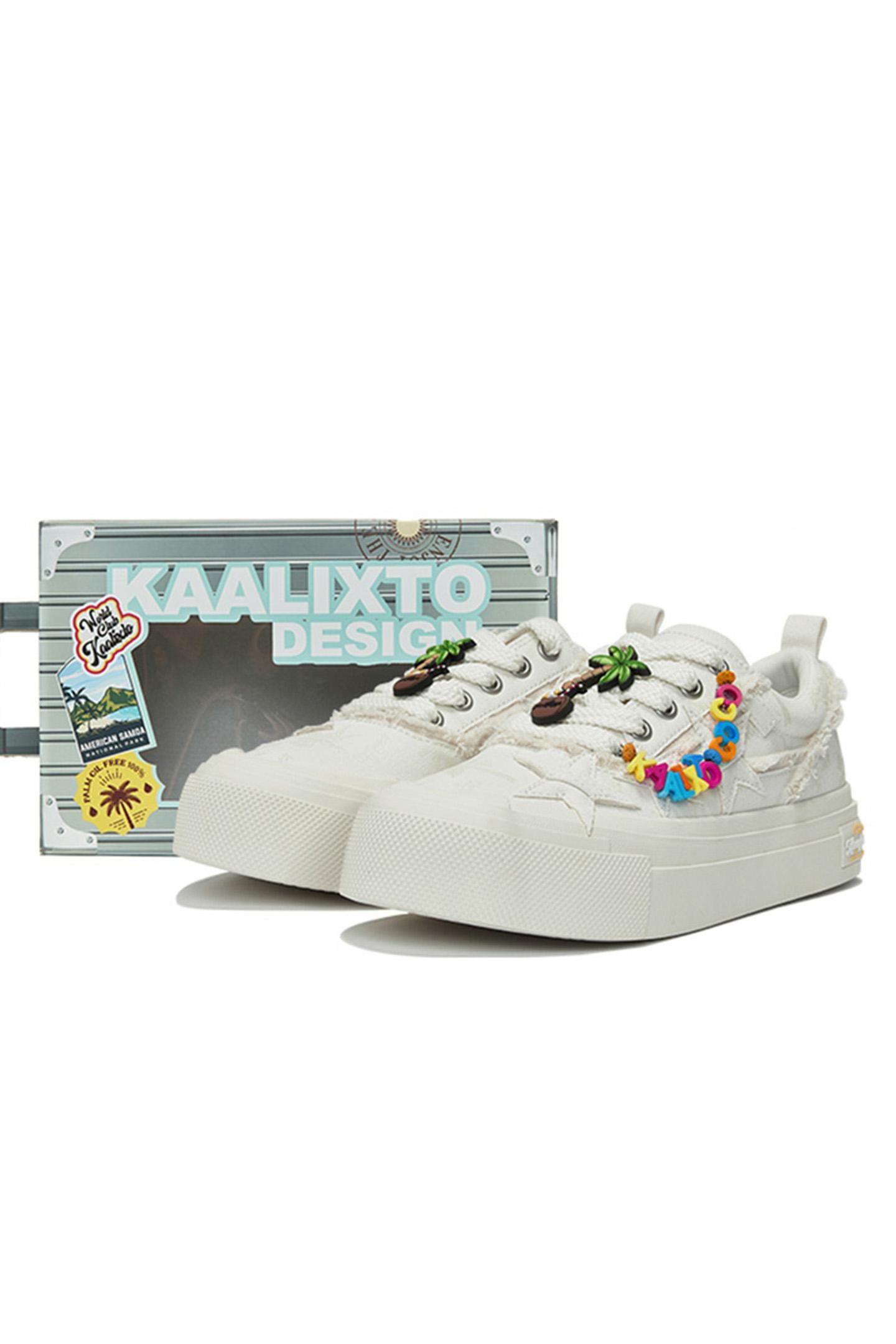 KAALIXTO--Retro Star Sneakers-West Lake Longjing Tea - Unisex - DropOnline.co
