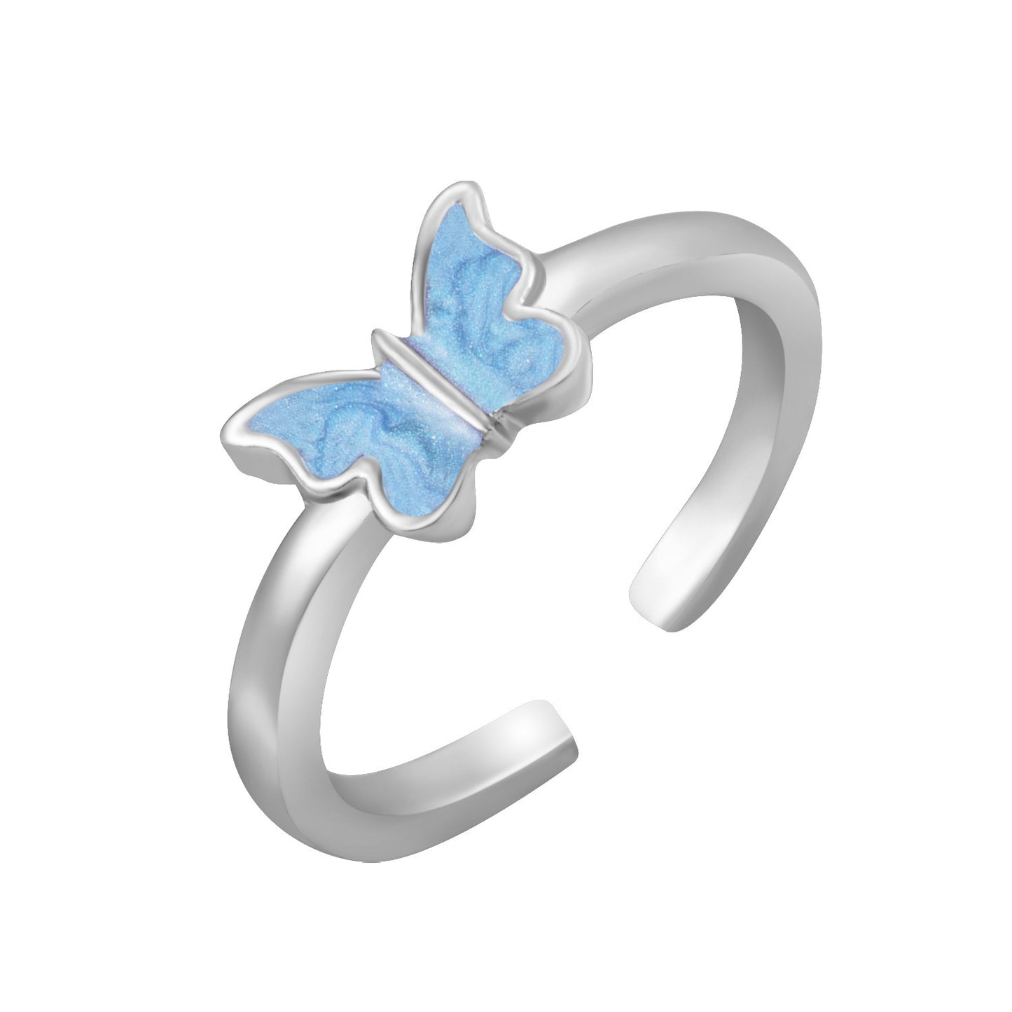 Hot Selling Creative Personality Butterfly 2-Piece Ring Set - Punk Style Couple Rings - DropOnline.co