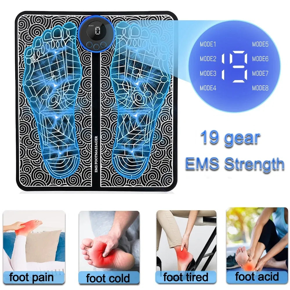 EMS Foot Massager Leg Electric Deep Reshaping Kneading Muscle Pain Relax Machine - DropOnline.co