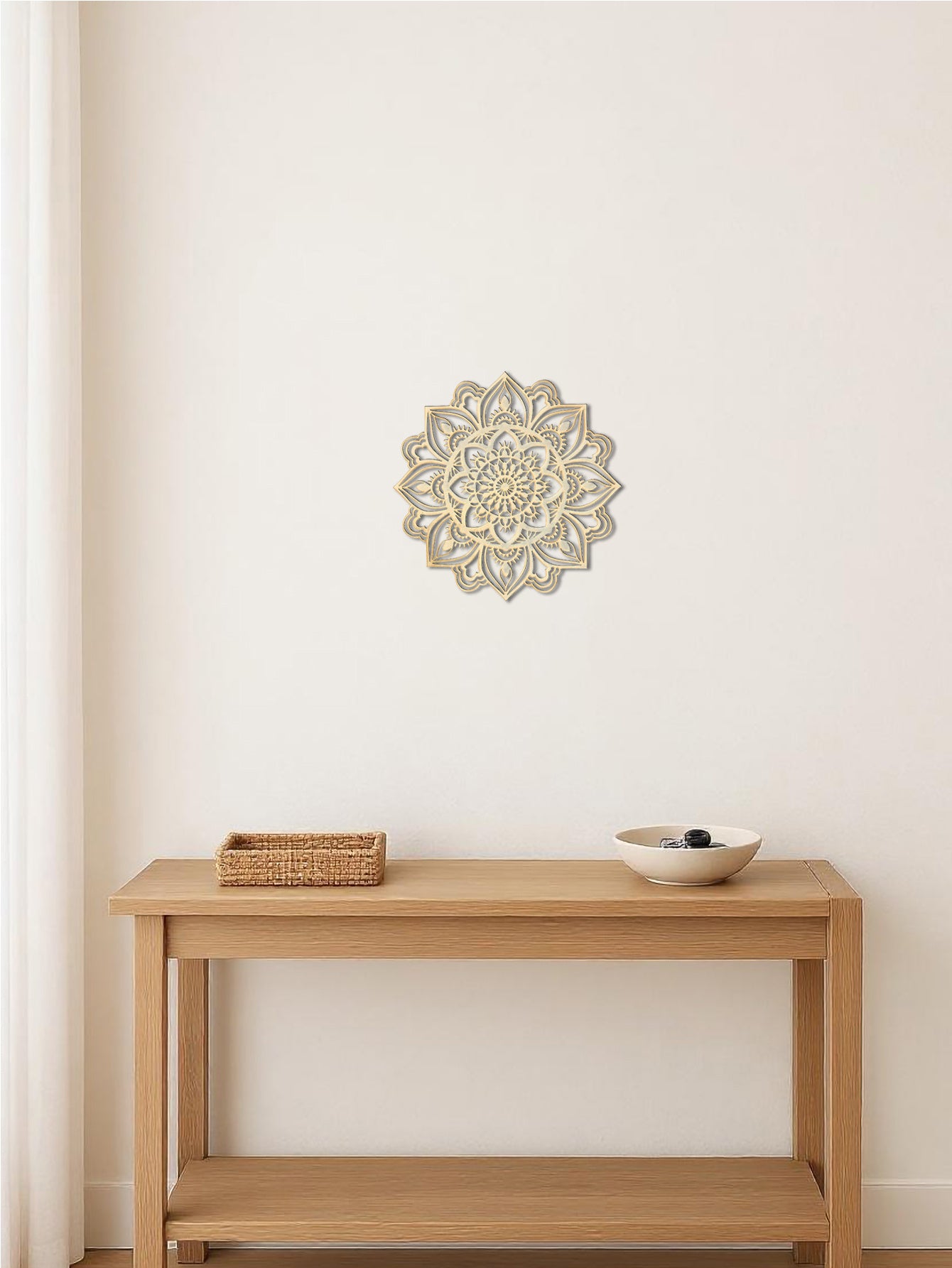 Hand-Hammered Moroccan Metal Mandala Wall Art - Bohemian Living Room Decor - DropOnline.co