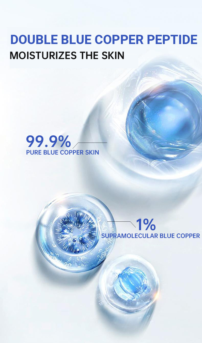 Blue Copper Peptide Essence, Rejuvenating, Moisturizing, Anti-wrinkle, Soothing And Repairing - DropOnline.co