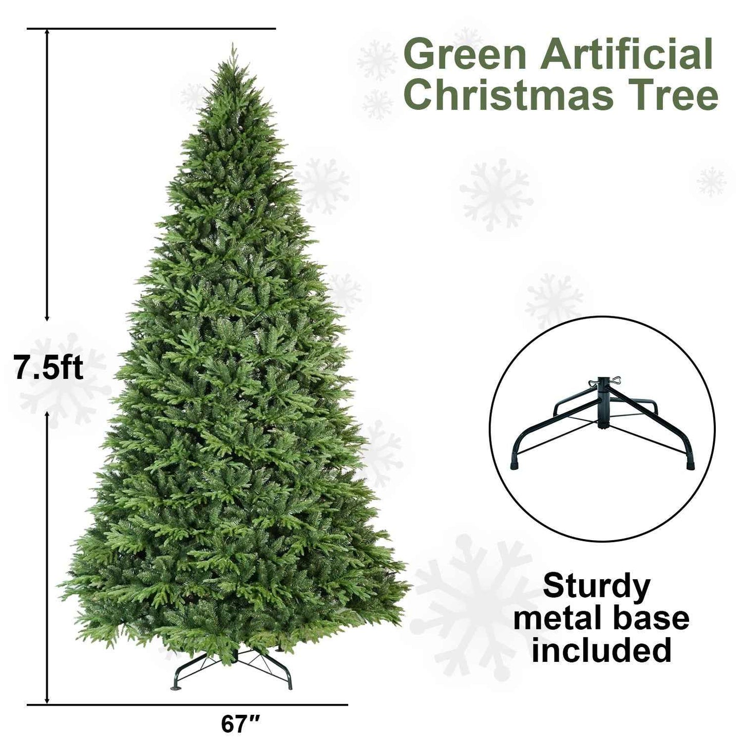 PVC Christmas Tree - Classic Green Artificial Holiday Tree