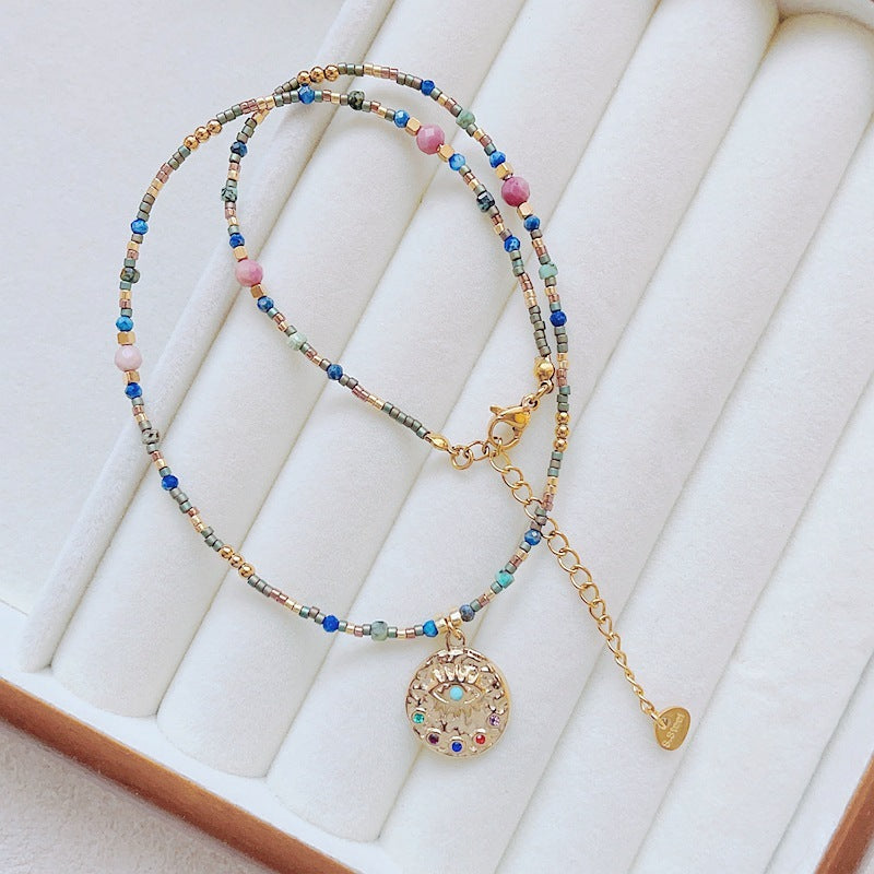 Autumn And Winter Maillard Color Necklace For Women - DropOnline.co