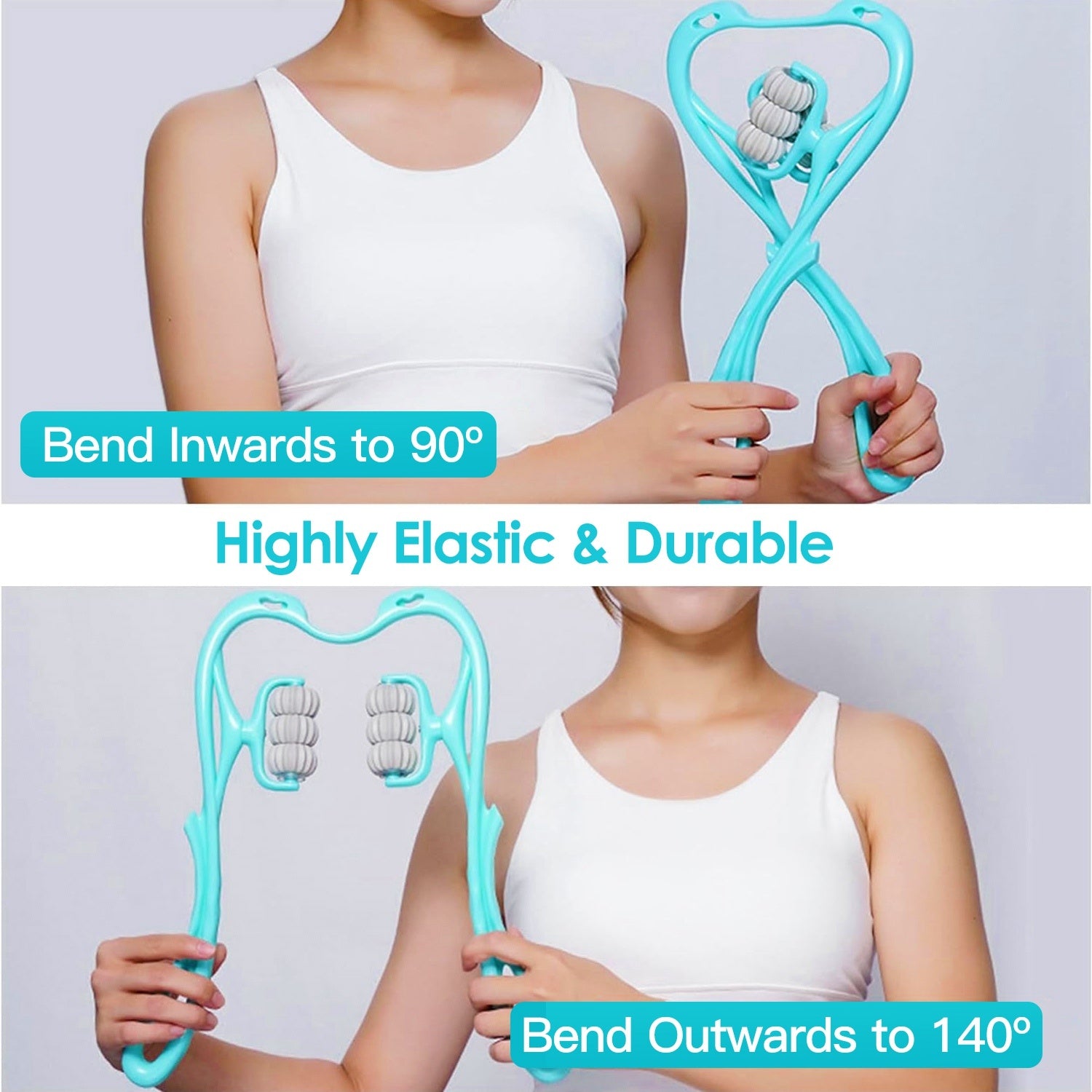 1Pc Neck Roller Massager 360 Rotatable Trigger Point Roller Portable Massager With 6 Balls For Neck Leg Thigh Foot Pain Relief - DropOnline.co