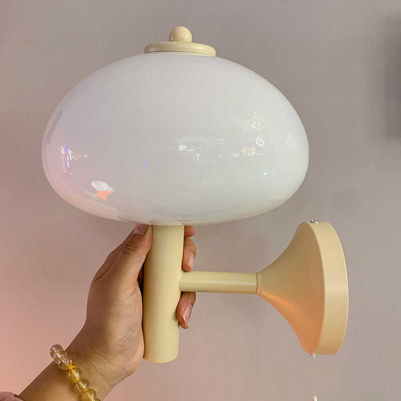 Small Mushroom Wall Lamp Retro Decor Living Room Bedroom Bedside - DropOnline.co