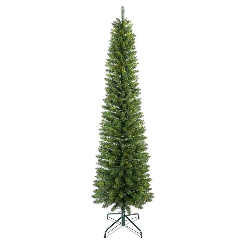 PVC Pencil Christmas Tree - 5ft-7ft Slim Green Design
