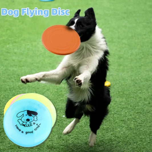Silicone Flying Disc Dog Toy - Durable Chew Resistant Frisbee for Training & Interactive Play - DropOnline.co