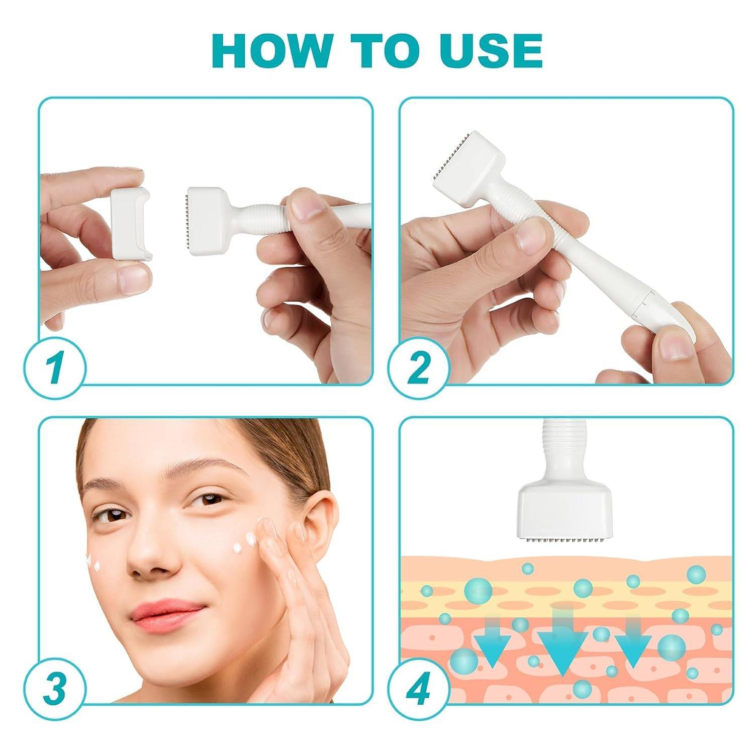 Microneedles Derma Roller Stamp 0.25 Mm, Micro Needle Skin Care Tool - DropOnline.co