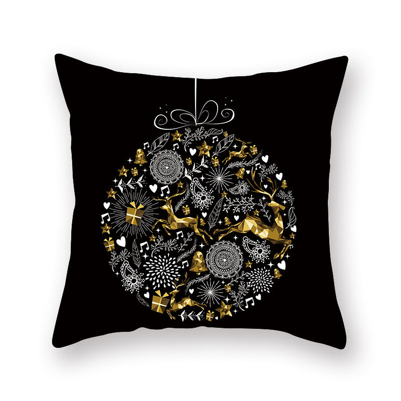 Printed Peach Skin Pillowcase Sofa Office Cushion Cover - DropOnline.co