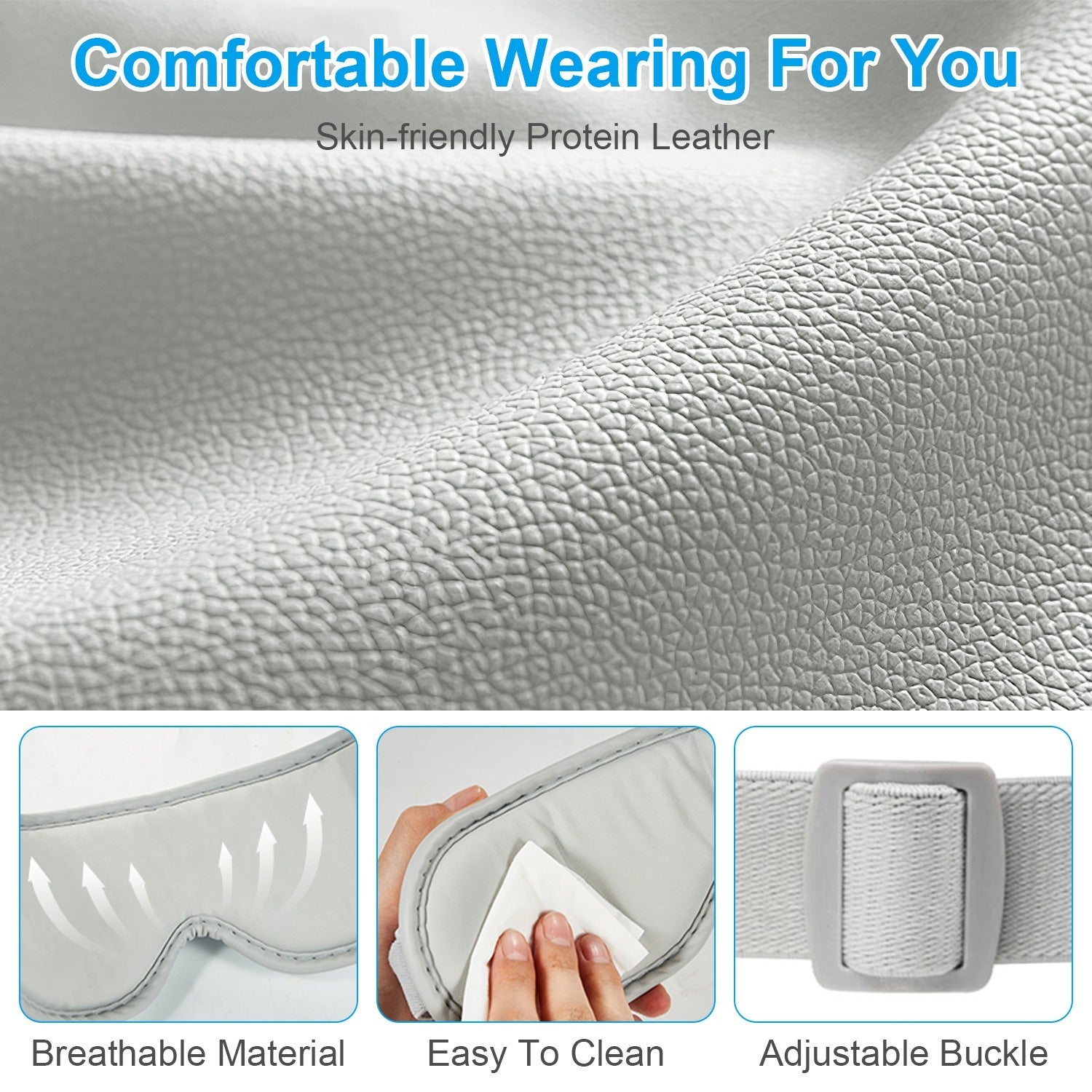 1Pc Eye Massager With Heat Music Air Pressure Vibration Massage Rechargeable For Men Women Elders Wireless Eye Mask - DropOnline.co