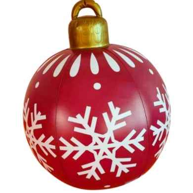Giant Inflatable Christmas Ball 60cm - PVC Outdoor Ornament Decoration for Tree & Yard - DropOnline.co
