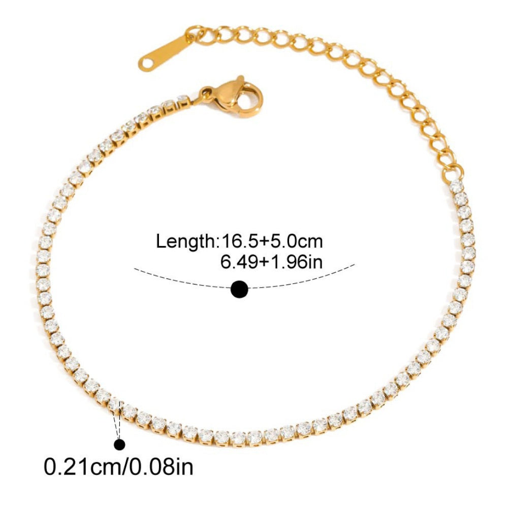 High-end Exquisite Ultra-flashing Starry Diamond Bracelet, Row Diamond Bracelet - DropOnline.co