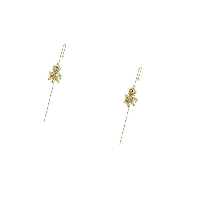 Glistening Ear Wrap Crawler Zircon Earrings Piercing Earrings Premium Earrings - DropOnline.co