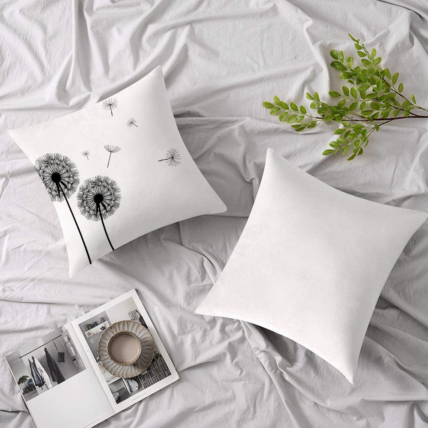 Beautiful Dandelion Printed Linen Pillow Cover Home Sofa Bedroom Cushion Cover - DropOnline.co