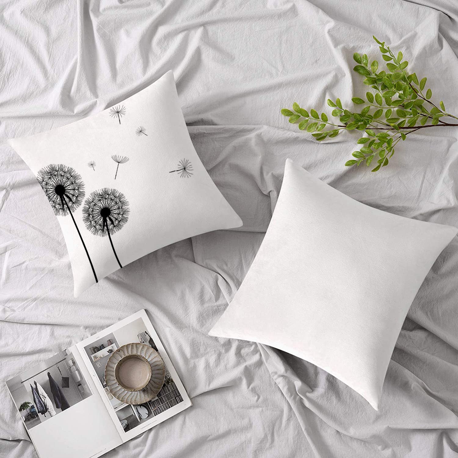 Beautiful Dandelion Printed Linen Pillow Cover Home Sofa Bedroom Cushion Cover - DropOnline.co