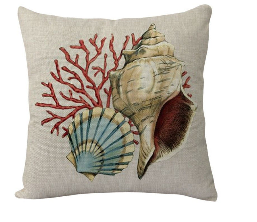 Cushion Covers Sea Turtle Printed Throw Pillow Cases For Home Decor Sofa Chair Seat - DropOnline.co