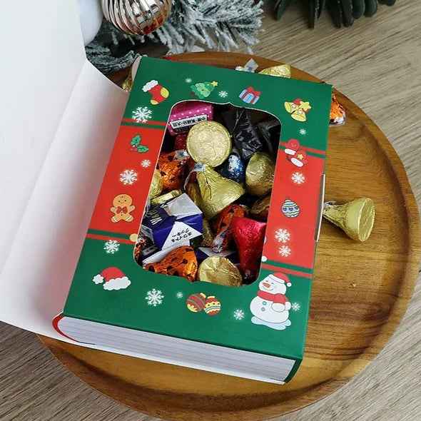 10 Pcs Christmas Candy Boxes - Merry Christmas Santa Xmas Tree Storybook Box - DropOnline.co