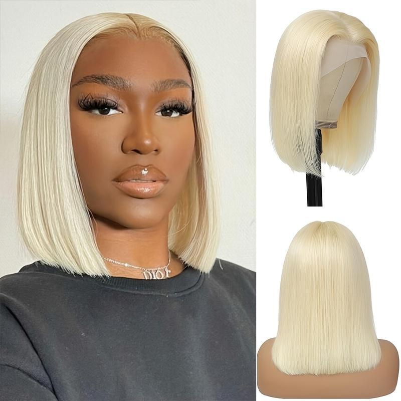 4x4 Lace Closed Non-toxic Wig, Synthetic Wig, Straight Wave Head, 10-inch Non-adhesive Lace Front Piece, Suitable For The Whole Scene. - DropOnline.co