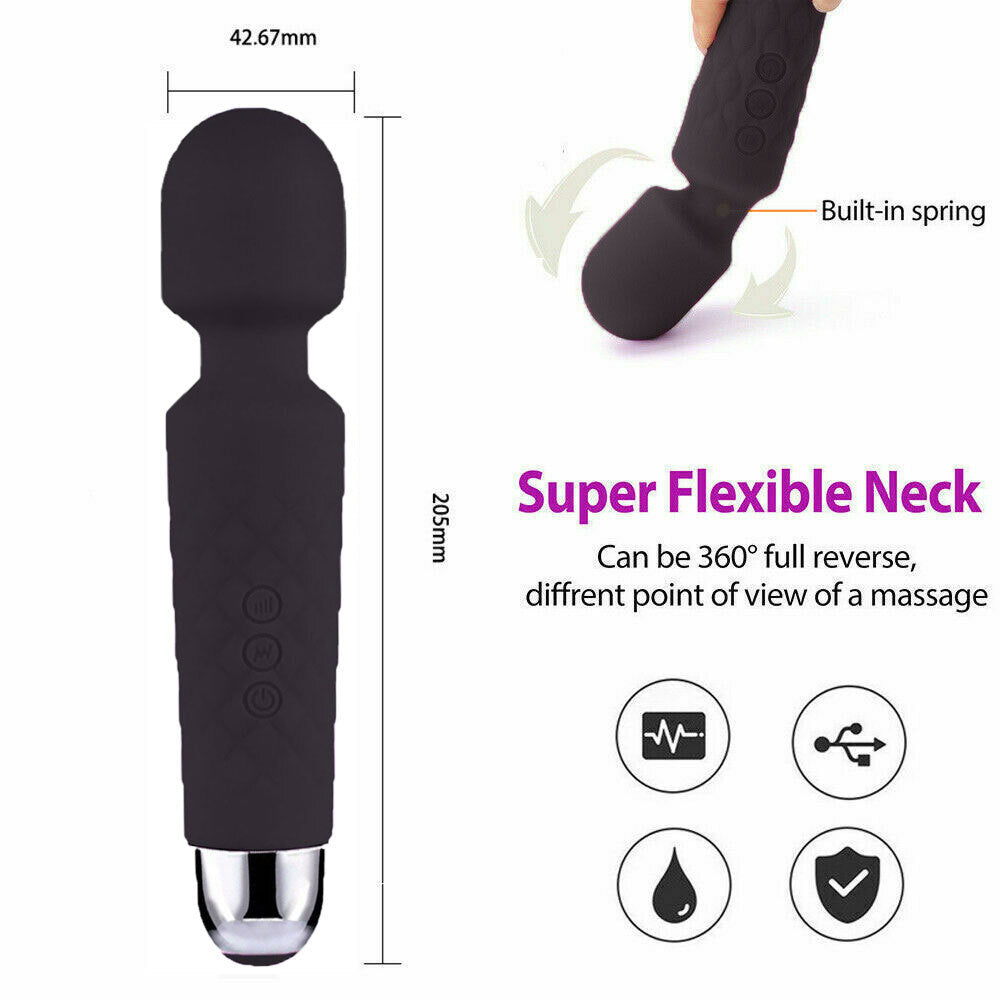 Magic Massage Wand Muscle Relaxation Massager 20 Speed Vibrating Full Body Therapy Motor - DropOnline.co