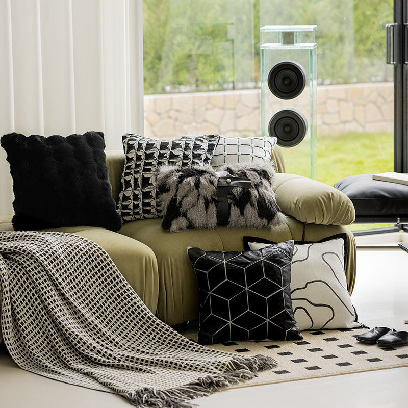 Modern Simple Plush Cushion Sofa Bedroom Bedside Pillow Cover - DropOnline.co