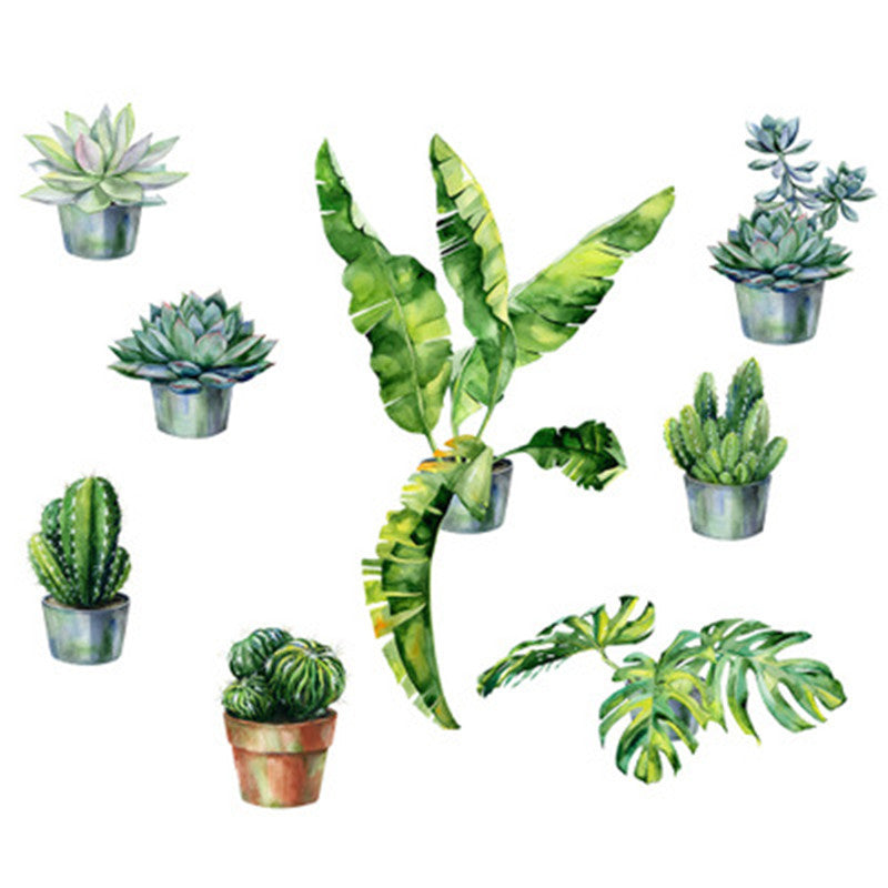 Tropical Plant Turtle Leaf Wall Sticker Home Decor  Beach Palm Leave Art Wall Decal For Kids Room Living Room Bedroom Mural - DropOnline.co