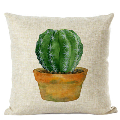 Cactus Cotton Linen Cushion Cover Home Car Interior - DropOnline.co