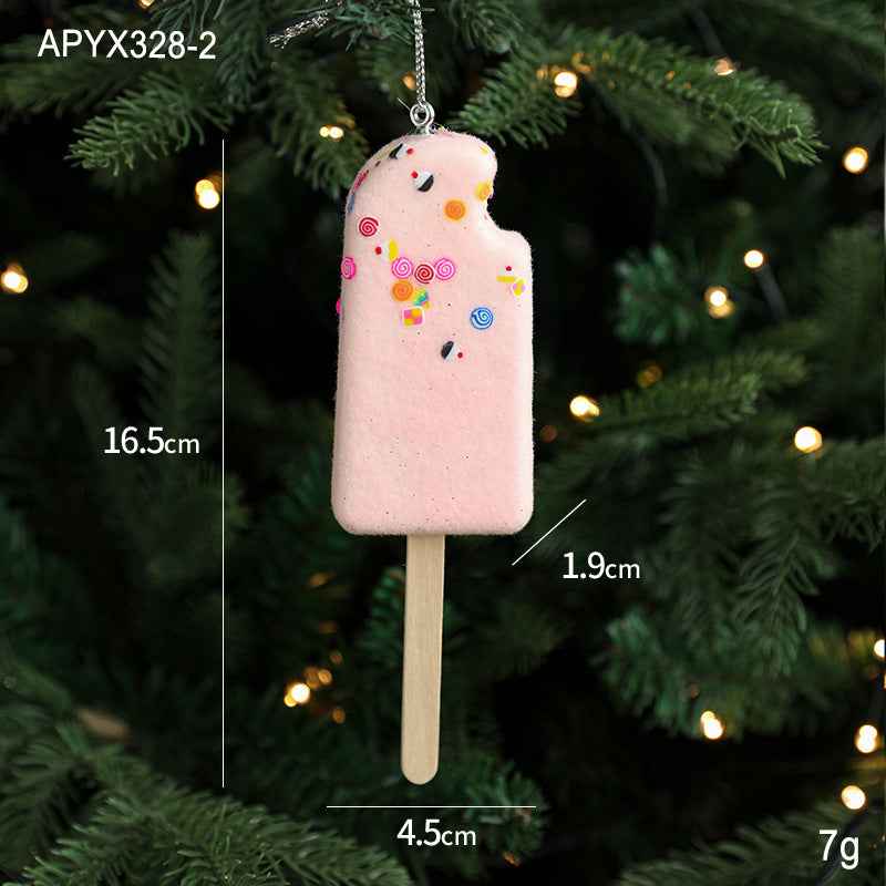 Creative Foam Ice Cream & Mushroom Christmas Tree Ornaments - Pastoral Style Pendants - DropOnline.co