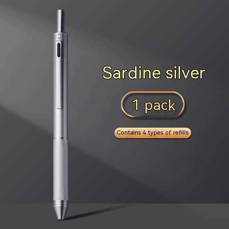 Gravity Induction Pen Press Metal Gel Pen Ballpoint Pen Four-in-one - DropOnline.co