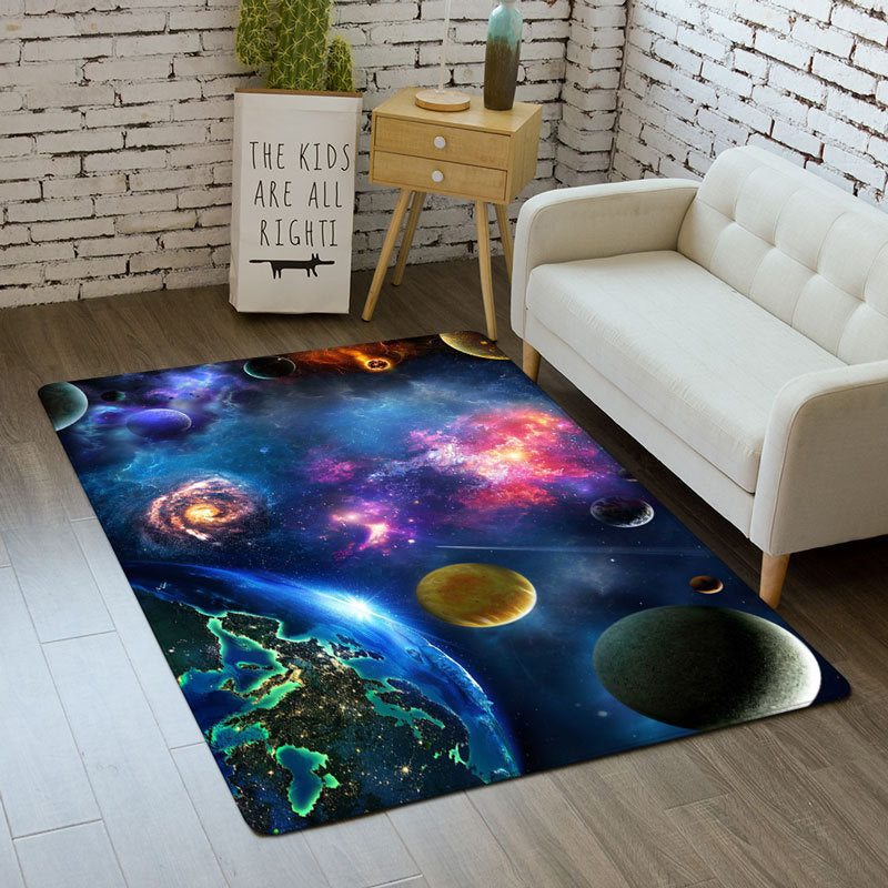 Flannel Home Decor Starry Floor Mat Living Room Rug - DropOnline.co