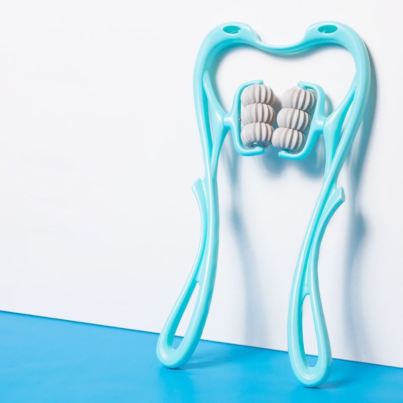 Multifunctional Manual Six-wheel Neck Massager Massage Relieve Roller Massage Tool - DropOnline.co