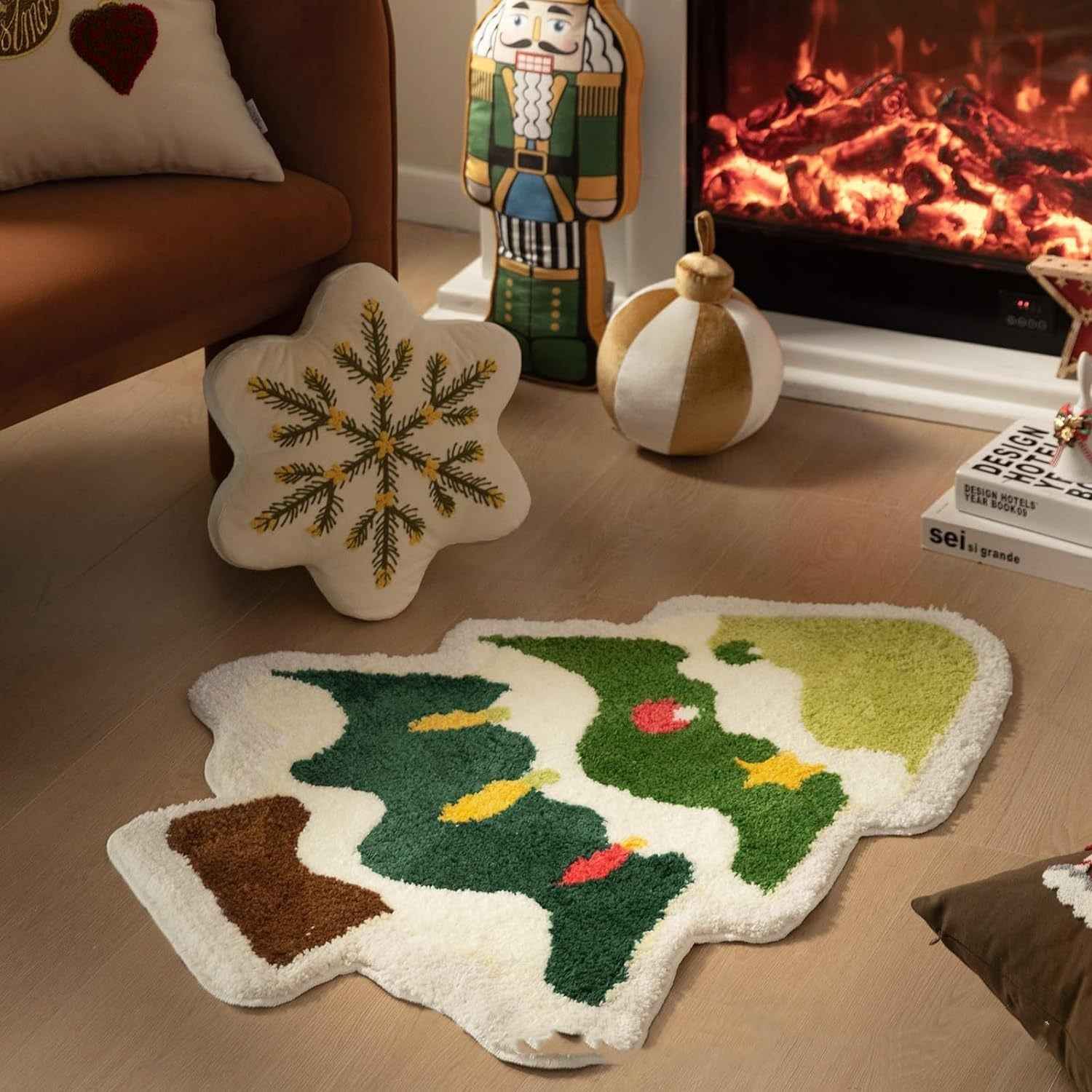 Nordic Christmas Tree Cashmere Mat - Soft Tree Skirt - DropOnline.co