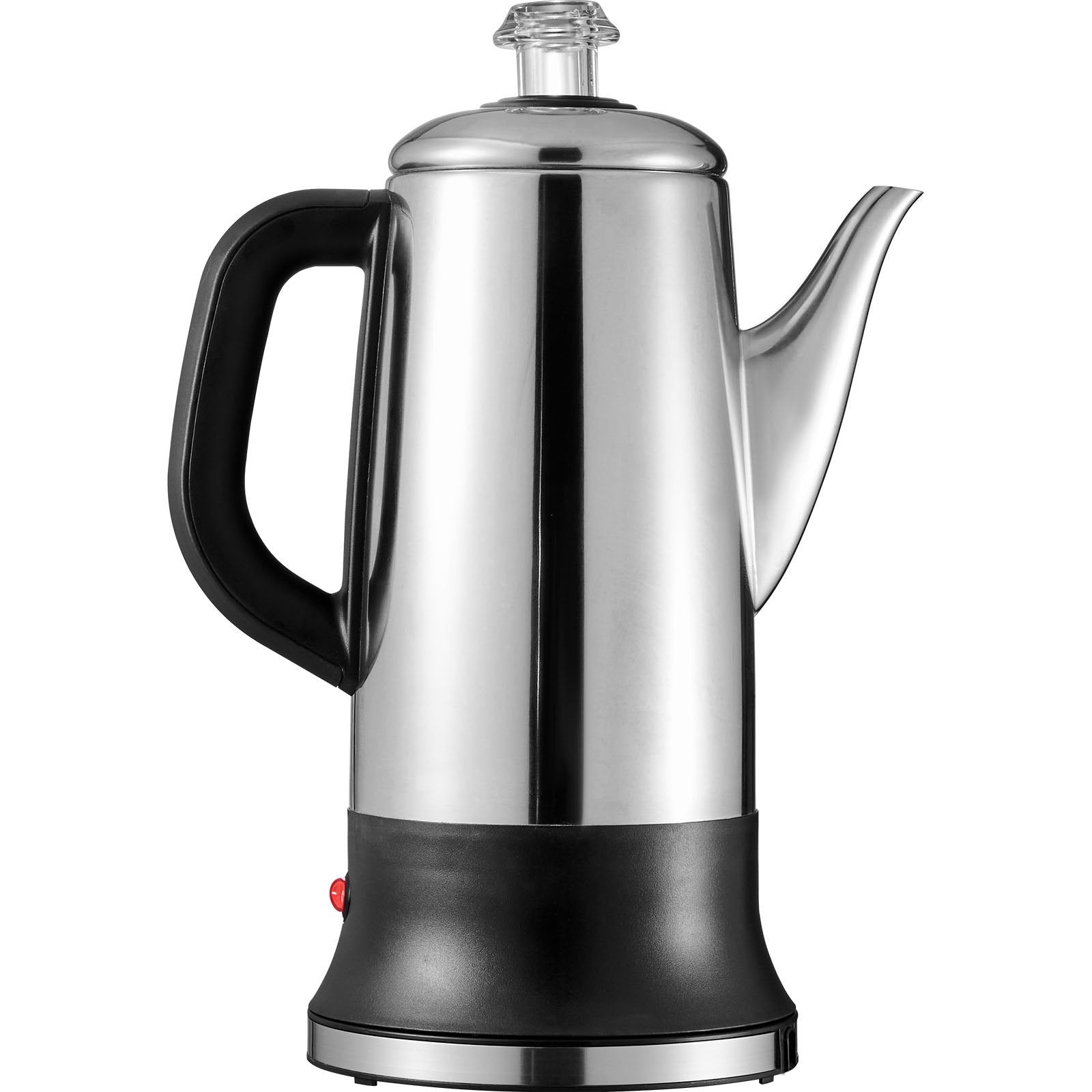 12-Cup Electric Percolator Coffee Pot, 304 Stainless Steel Coffee Percolator With Keep Warm Function & Heat-Resistant Handle, Classic Coffee Maker, Quick Brew & Easy-Pour Spout, Silver - DropOnline.co